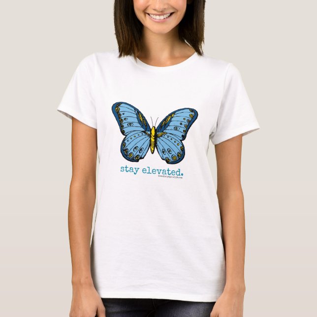"Håll dig upphöjd" Blue Butterfly - många stilar! Tröja (Framsida)