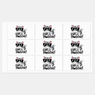 Håll dig vaksam! Cute Cat Sticker Pack - set of 9