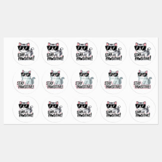 Håll dig vaksam! Cute Cat Sticker - Roligt och Enc