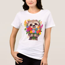 Håll dig vaksam - Cute Sloth T-Shirt för kvinnor