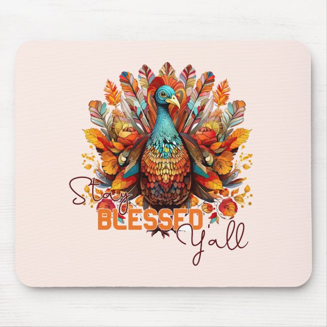 Håll dig välsignad med färgstarka Turkiet Musmatta (Framsidan)