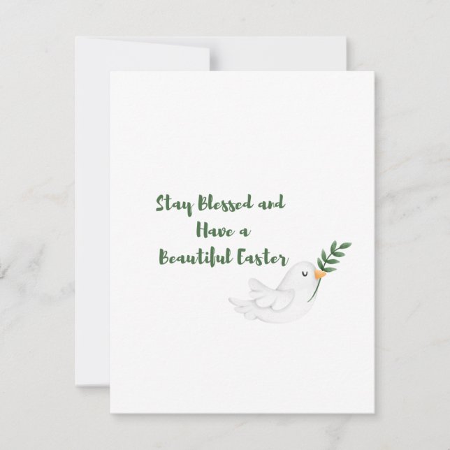 Håll dig välsignad och ha en vacker Påsk på en Julkort (Framsida)