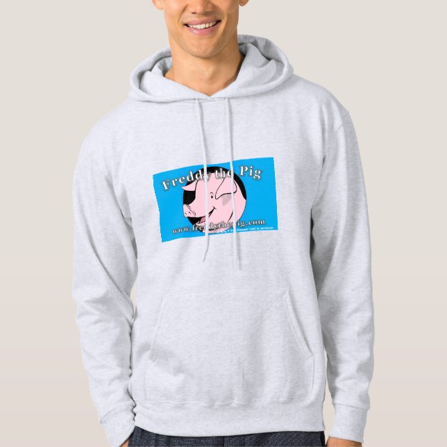 Håll dig varm i Freddy i Gris Hoodie (Framsida)
