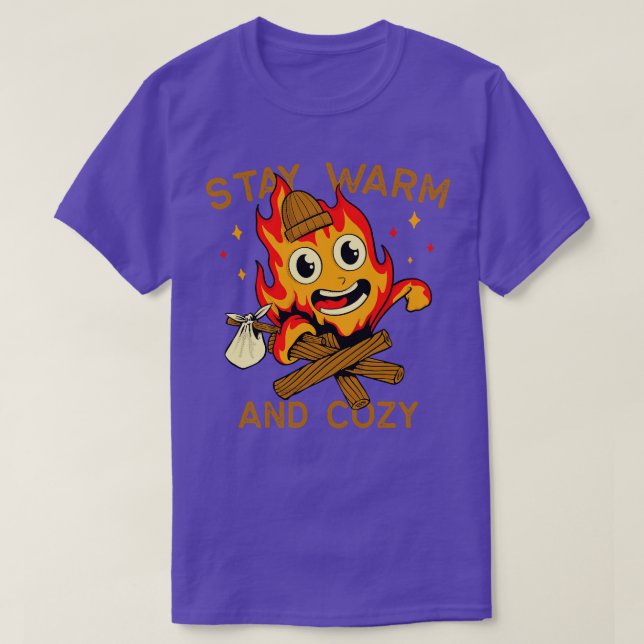 Håll dig varm och Mysigt T Shirt (Design framsida)