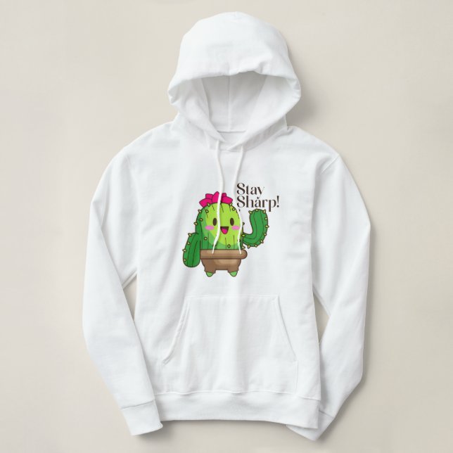 Håll dig Vass, titta mjukt på T-Shirt Hoodie (Design framsida)