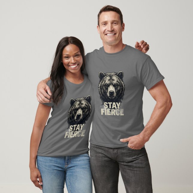 Håll dig vild björn-grafik t shirt (Unisex)