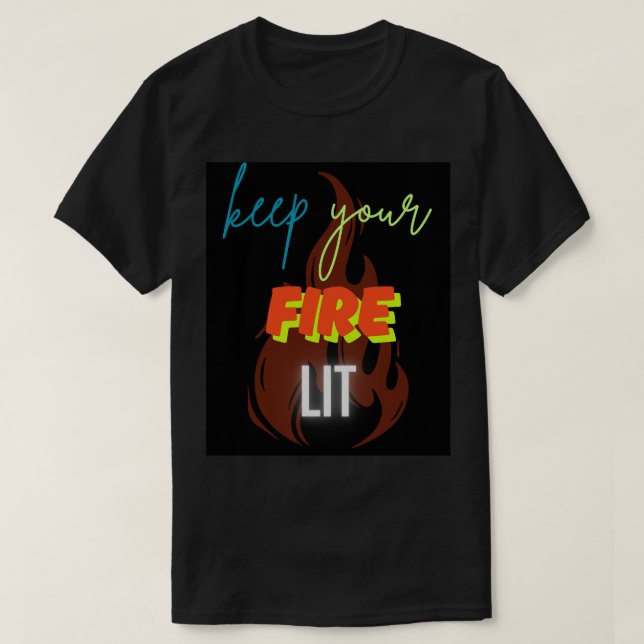 håll din eld vid liv. herr t-shirt (Design framsida)