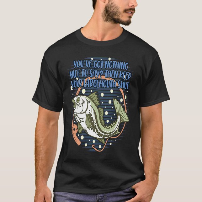 Håll Din Öring Stängd Fiskesnurr Fiskare P T Shirt (Framsida)