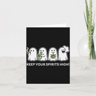 Håll Din Srits Högt Spöken som Rökare Weed Hallowe Kort