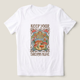 Håll dina drömmar vid liv Retro Boho Svamp & Moth T Shirt