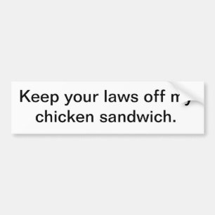 Håll dina lagar av min fega sandwich. bildekal
