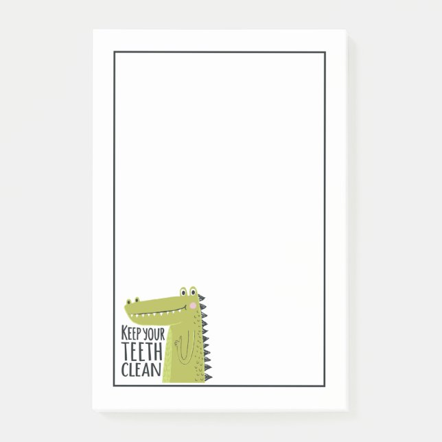 Håll dina tänder rena post-it block (Framsida)