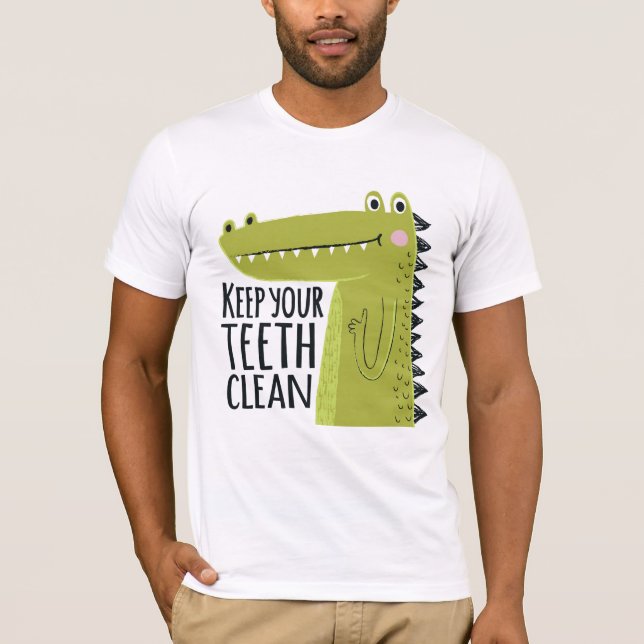 Håll dina tänder rena t shirt (Framsida)