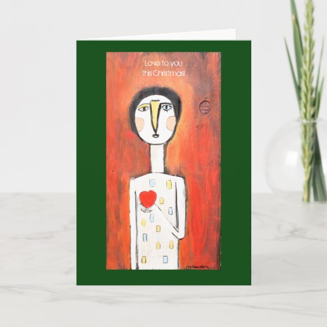 Håll ditt hjärta högt julkort kort (Framsida)