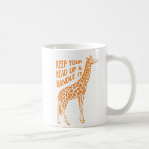 Håll ditt huvud upp kaffemuggen för giraff kaffemugg
