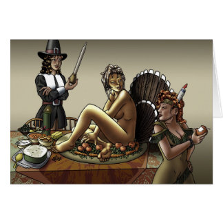 Håll en gaffel i henne hälsningskort