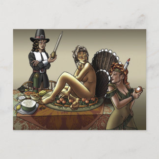 Håll en gaffel i henne vykort