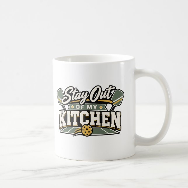 Håll Er Ute Ur Mitt Kök | Pickleball Presentmugg Kaffemugg (Höger)