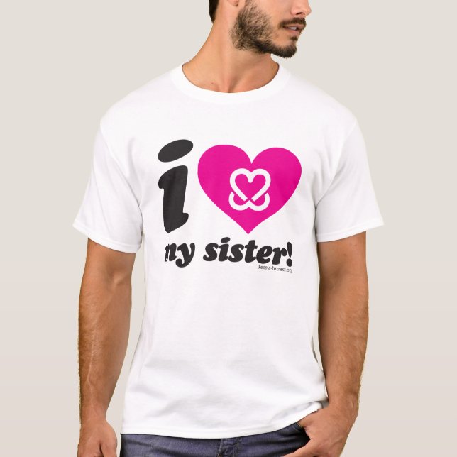 Håll ett bröst, "älskar jag T-tröja som för min Tee (Framsida)