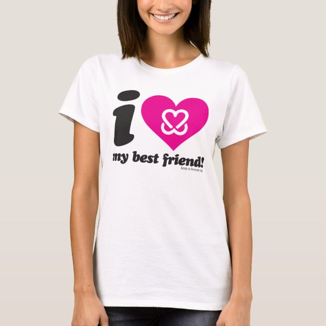 Håll ett bröst, "älskar jag T-tröja som för min Tee (Framsida)
