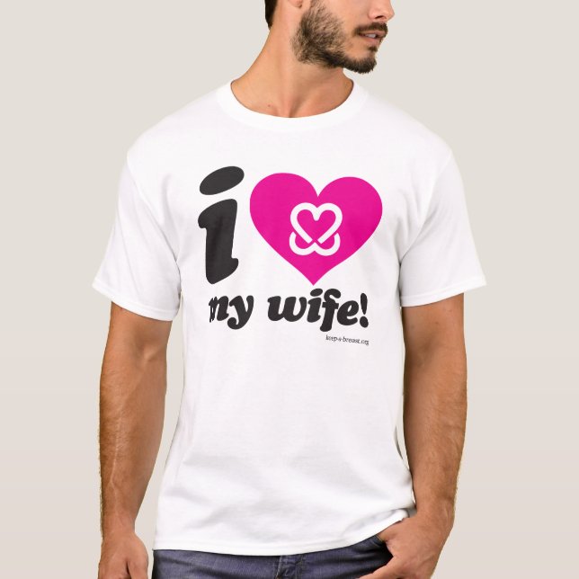 Håll ett bröst, "älskar jag T-tröja som för min Tee Shirt (Framsida)