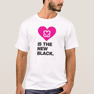 Håll ett bröst "rosa är den nya svart" T-tröja T-shirt