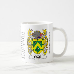 Hall familjvapensköld en mugg