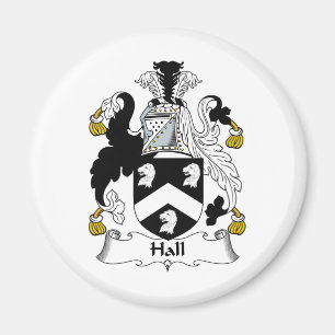 Hall familjvapensköld magnet