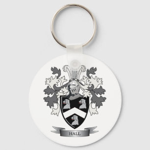 Hall Family Crest Jackar om Arm Nyckelring