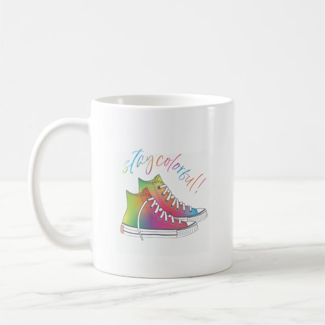 Håll färgen Tie-dye-design med topplökare Kaffemugg (Vänster)