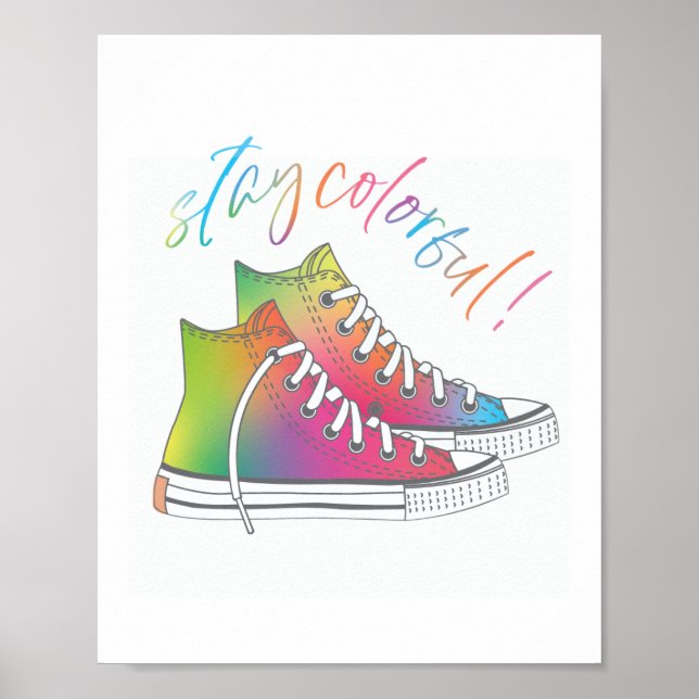Håll färgen Tie-dye-design med topplökare Poster (Framsidan)