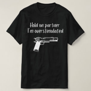 Håll fast vid partner Im överstimulerad, Manar Cow T Shirt