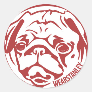 Håll fast vid stanley - rött runt klistermärke