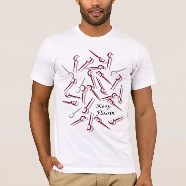 Håll Flossin av Matt Landon T-shirt (Framsida)