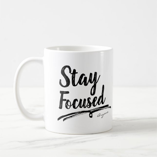 HÅLL FOKUS Arbete Kontor Typografi Personlig Kaffemugg (Vänster)