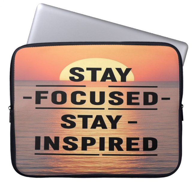 Håll fokus Håll dig inspirerad Laptop Fodral (Framsidan)
