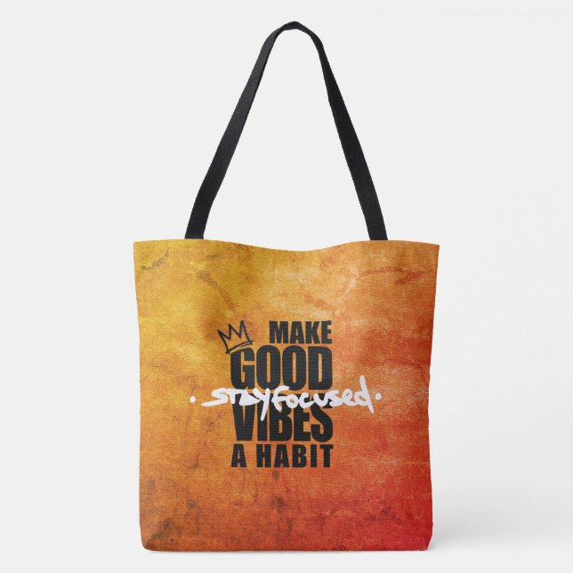 HÅLL FOKUSERAD | Tecksäck Tygkasse (Baksida)