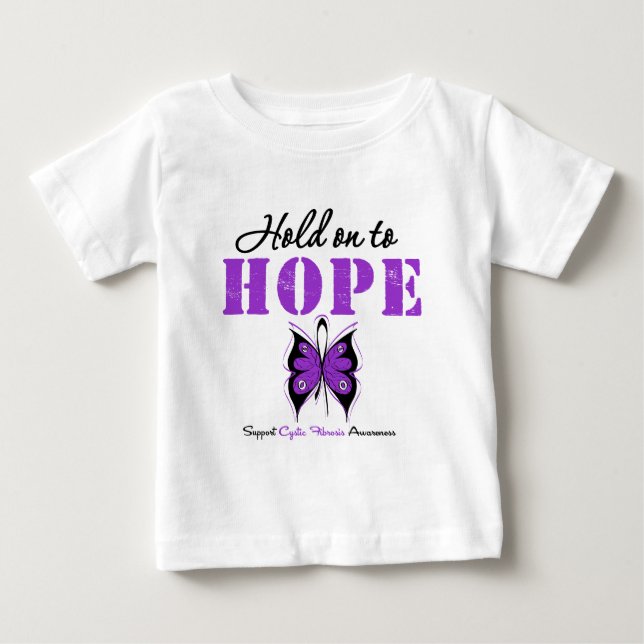Håll för Cystic Fibrosis på som hoppas T Shirt (Framsida)