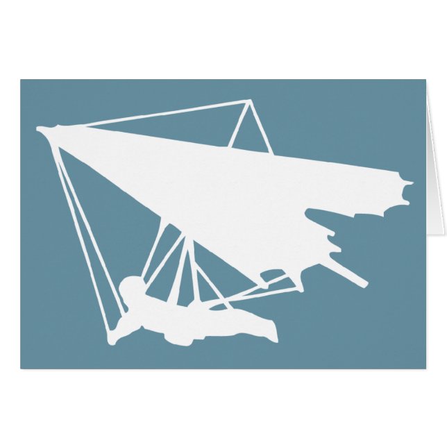 Håll glider-silhuett hälsningskort (Framsidan Horizontal)