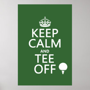 Håll Golfpresenter för lugn och för utslagsplatsen Poster