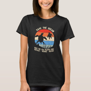 Håll havet plastfritt Återvinn Rädda oceanen S T Shirt