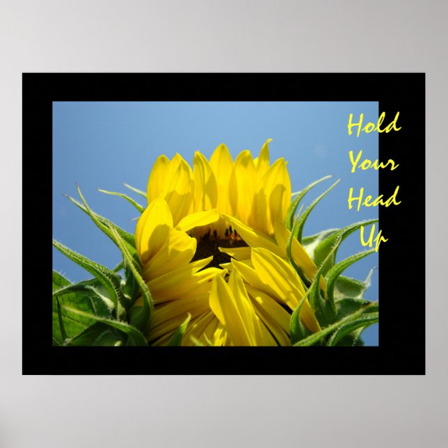 Håll huvudet högt konsttryck Välbefinnande Sjukvår Poster (Framsidan)