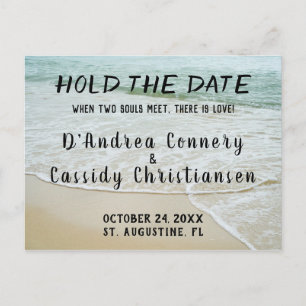 Håll i Bröllop-meddelandet för ett par Vykort