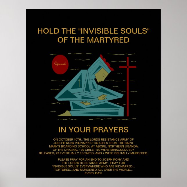 Håll i de osynliga själarna av den martyrade... poster (Framsidan)