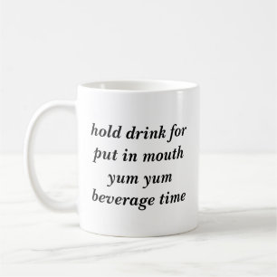 Håll i en drink för att stoppa munnen Åumdrycke Kaffemugg