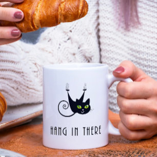 Håll i lugn och ro och håll upp den svarta Grön Kaffemugg
