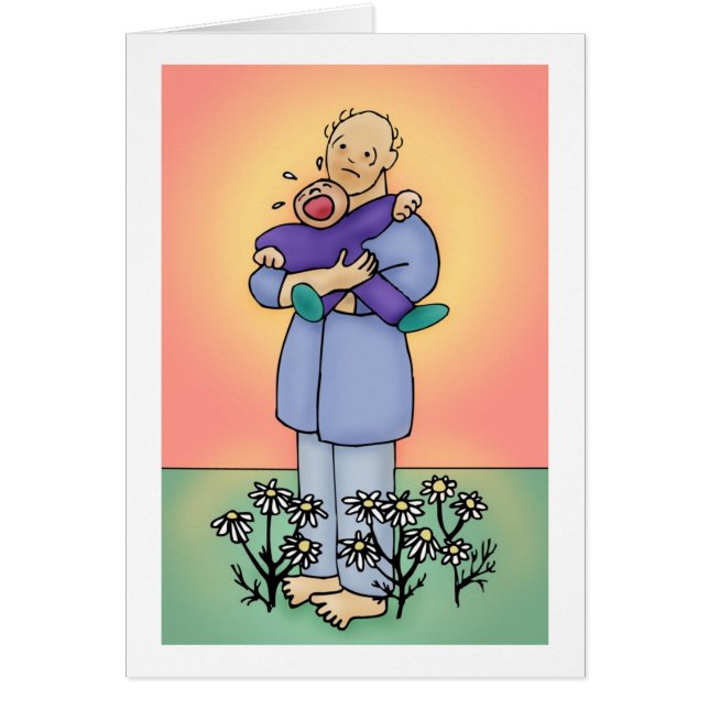 Håll i Pappa! Hälsningskort (Framsidan)