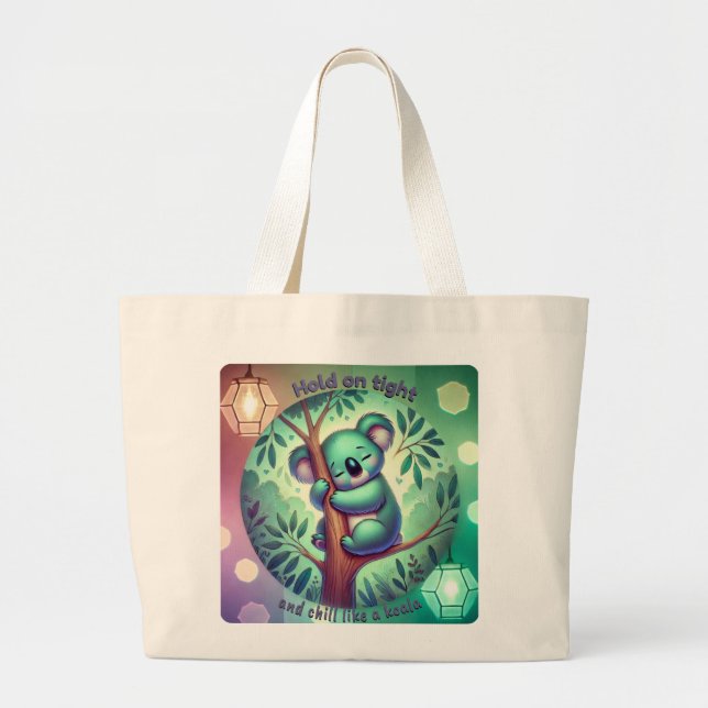 Håll i Tight - Chill som en Koala Jumbo Tygkasse (Framsidan)