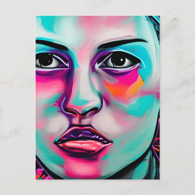 Håll i Touch | Söt konst Vykort (Framsida)