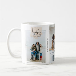Håll Ihop Familj Minnesgåva 3 Foto Kollage Kaffemugg